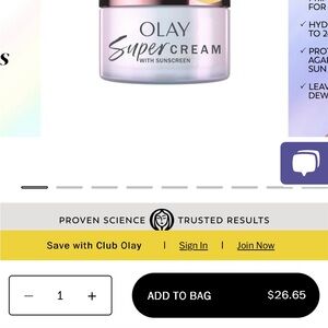 Olay mini Super Cream with Sunscreen (brand new and in original packaging)